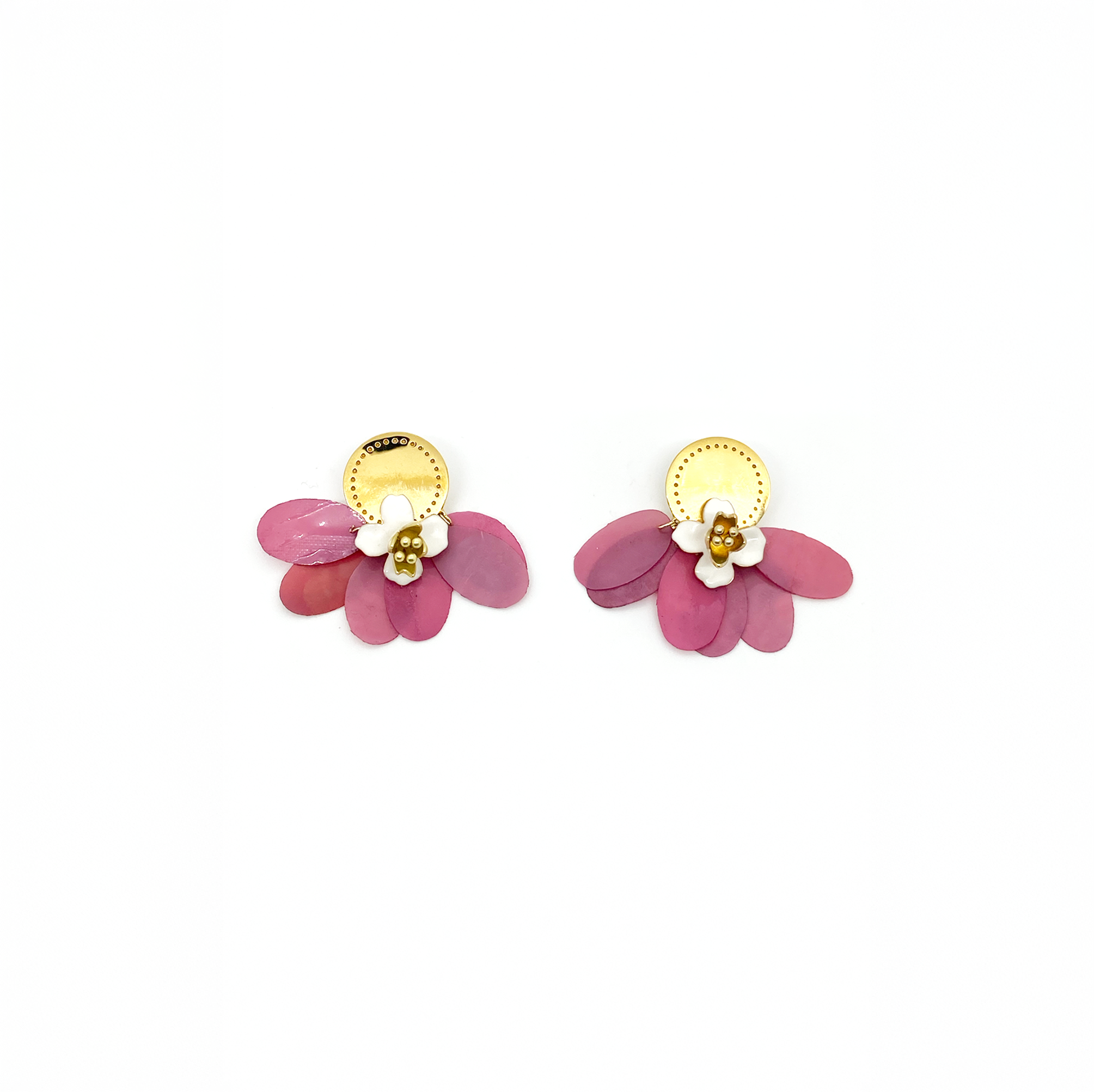 Pendientes en acero, esmalte y resina | ¿Me Quiere, No Me Quiere? NUNA