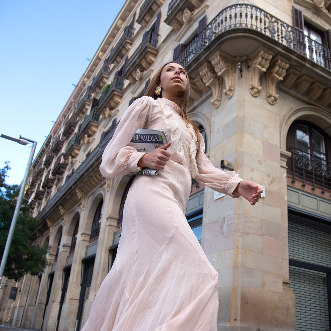 Pendientes en madre perla, baño en oro de 18 k y mini perlas reales | Luz de Nácar