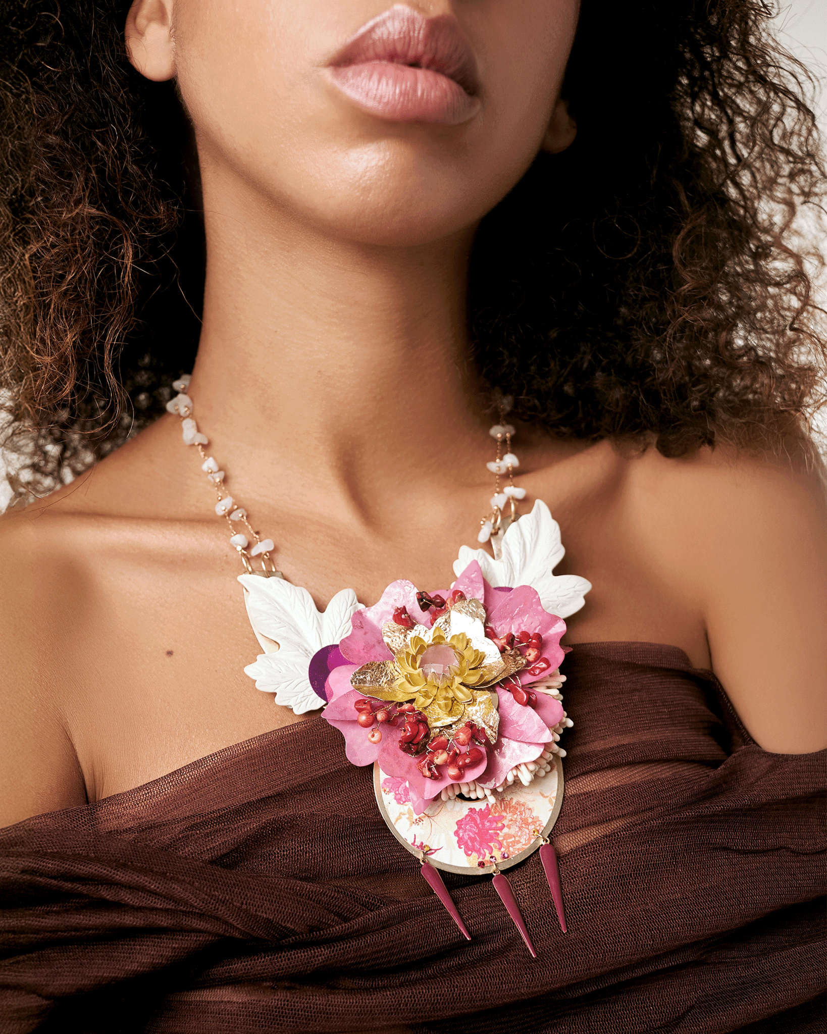 Jades and Quartz Necklace | Bastet Nuna - NUNA - QORI