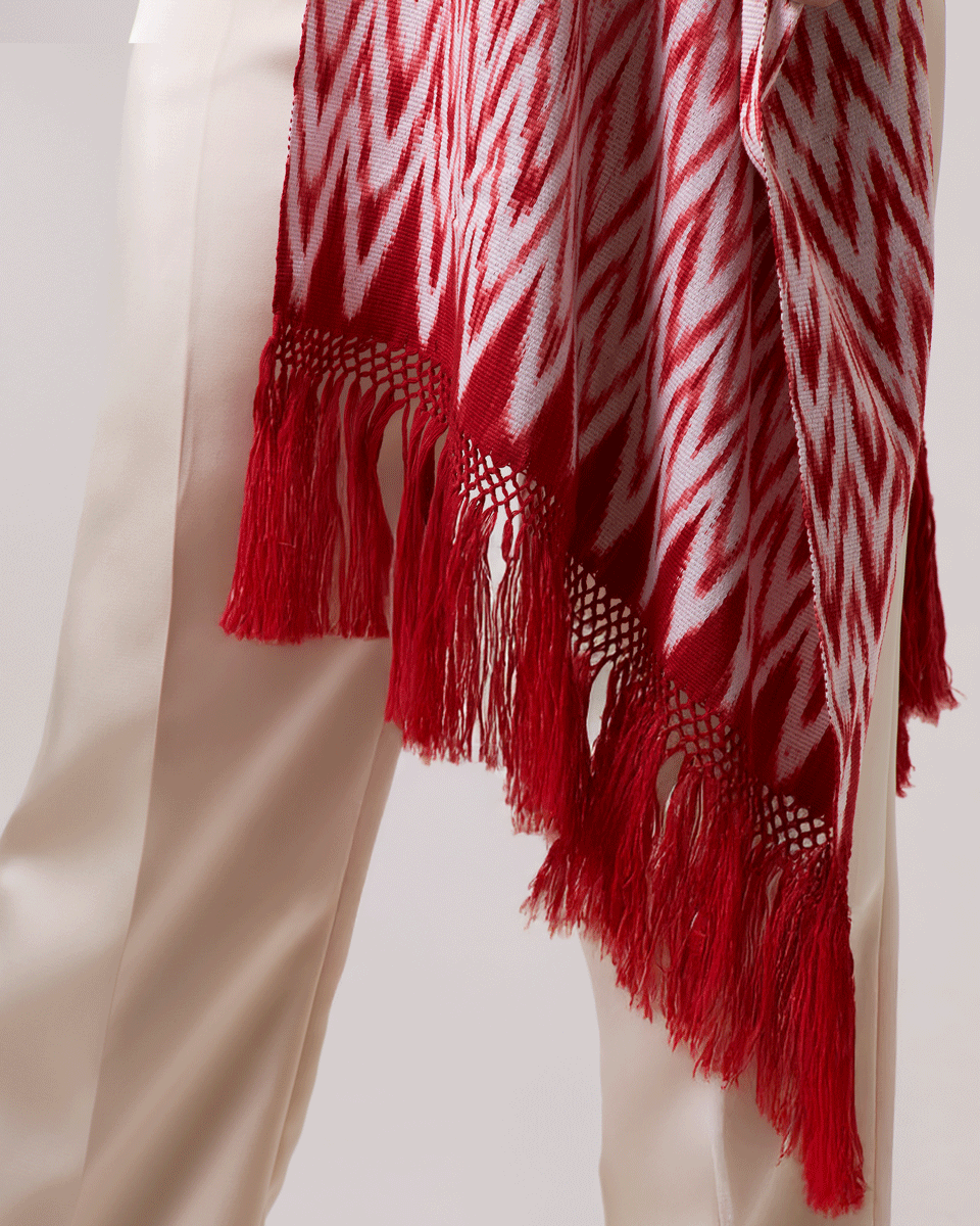 Silk & Cotton Ikat Shawl | Heritage Nuna - NUNA - QORI