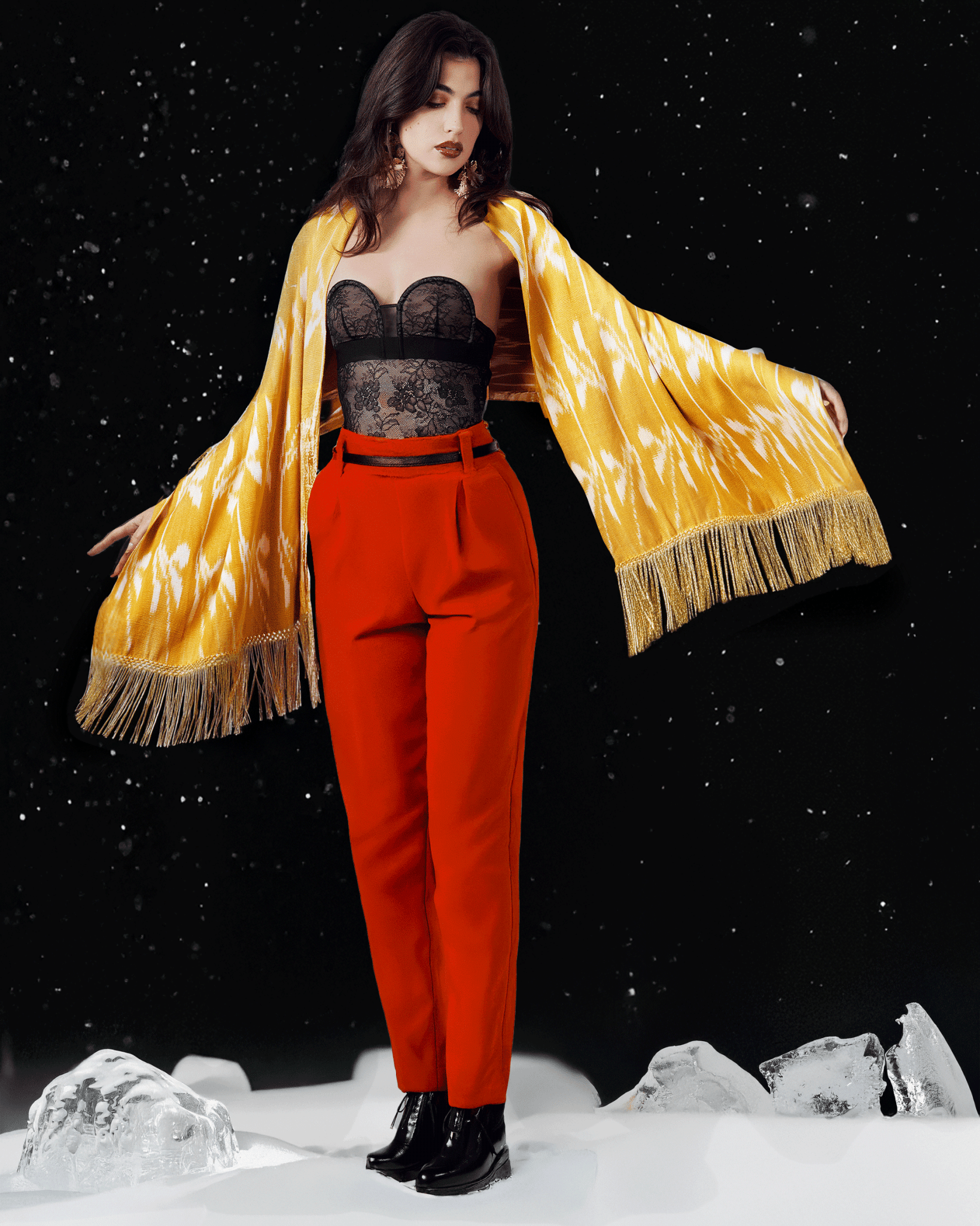 Silk & Cotton Shawl | Horizon Nuna - NUNA - QORI