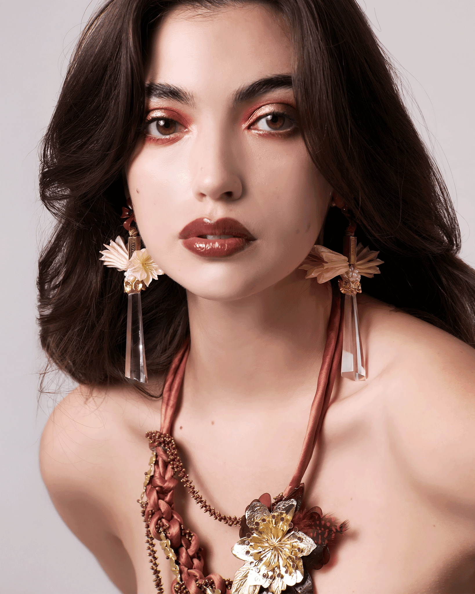 Steel & Silk Necklace | Golden Bloom Nuna - NUNA - QORI