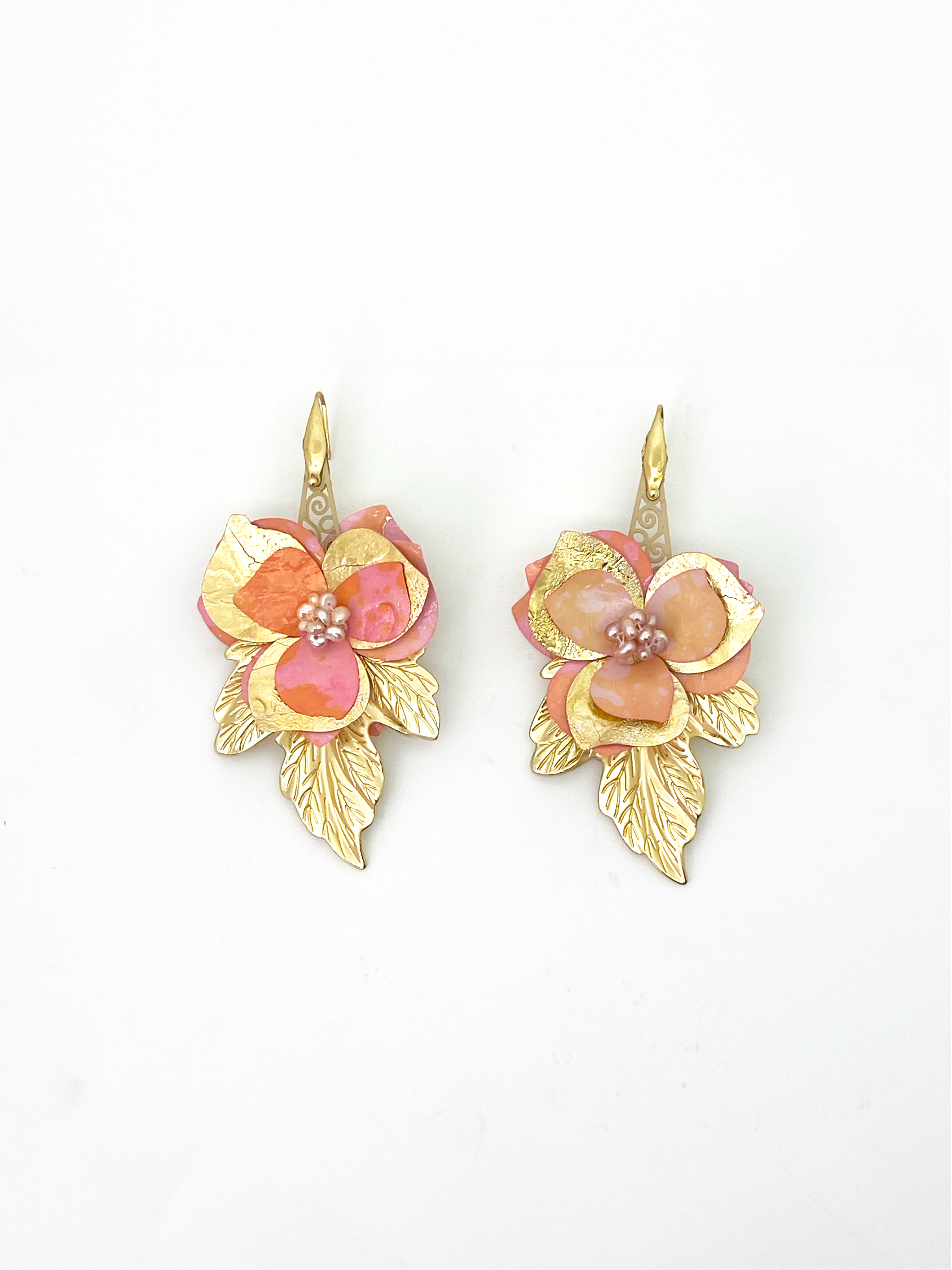Gold Leaf, Pearls & Flowers | Gracia Nuna