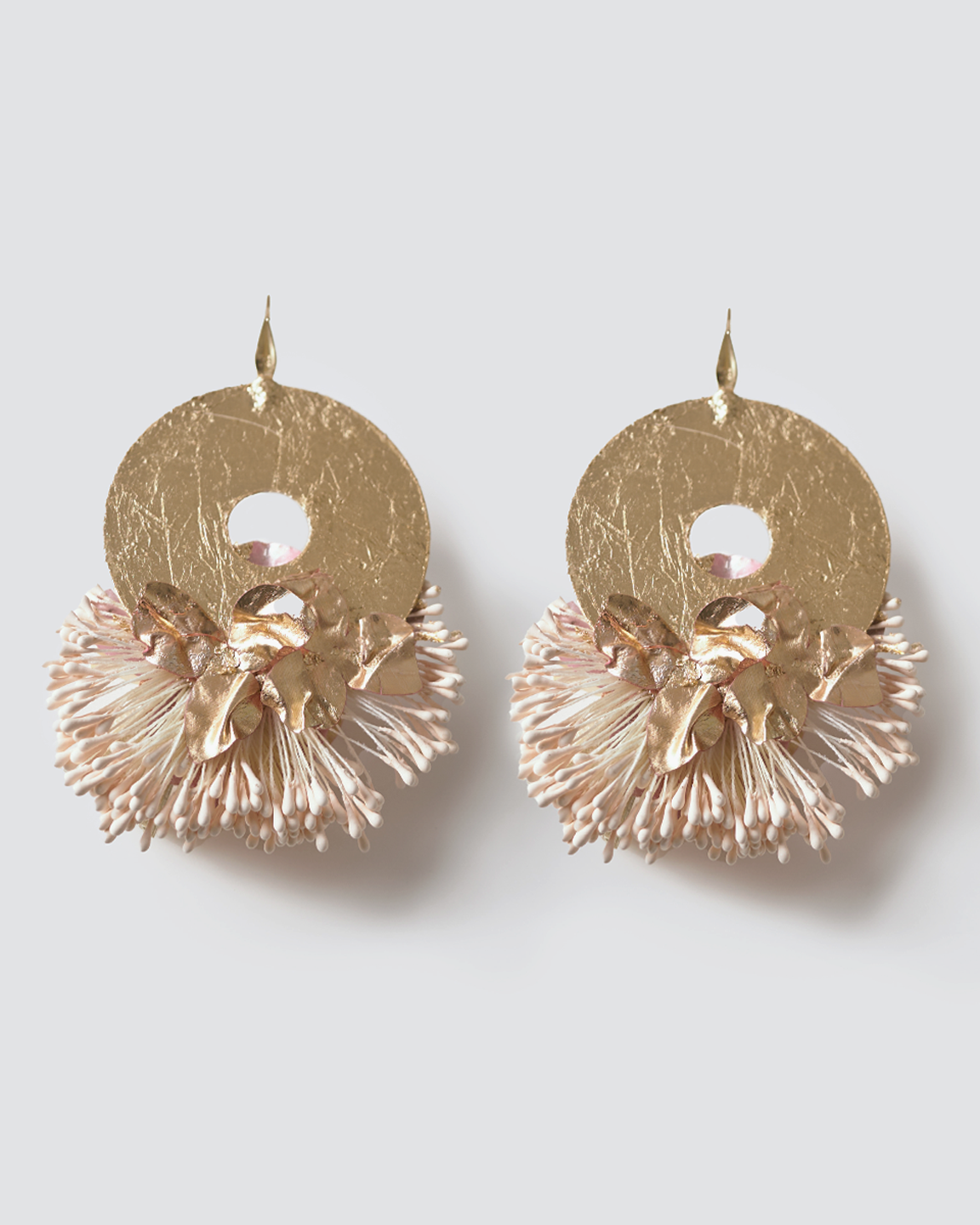 Flowers, Pearls, & Gold Plated Earrings | Ethereal Bloom Nuna