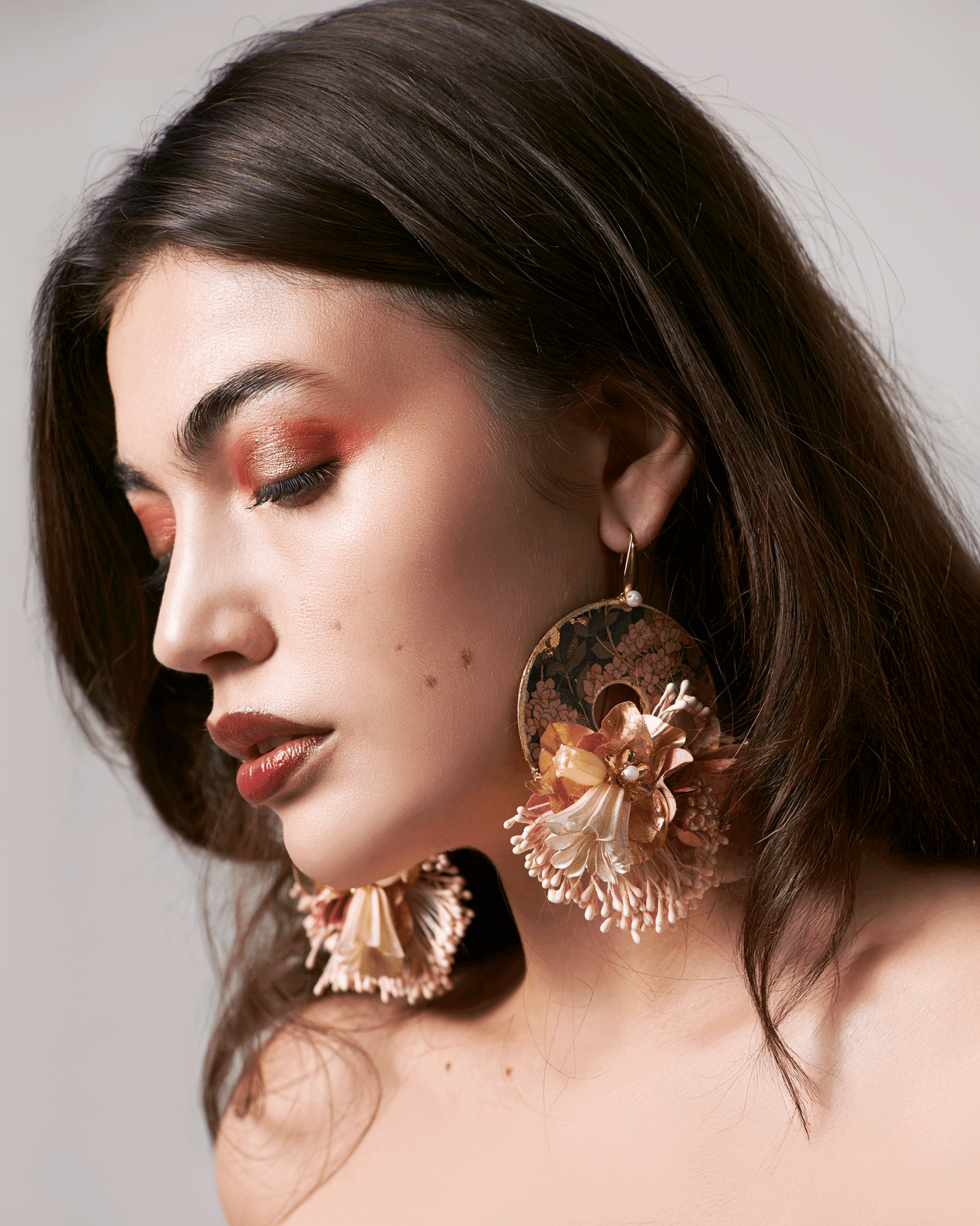 Flowers, Pearls, & Gold Plated Earrings | Ethereal Bloom Nuna - NUNA - QORI