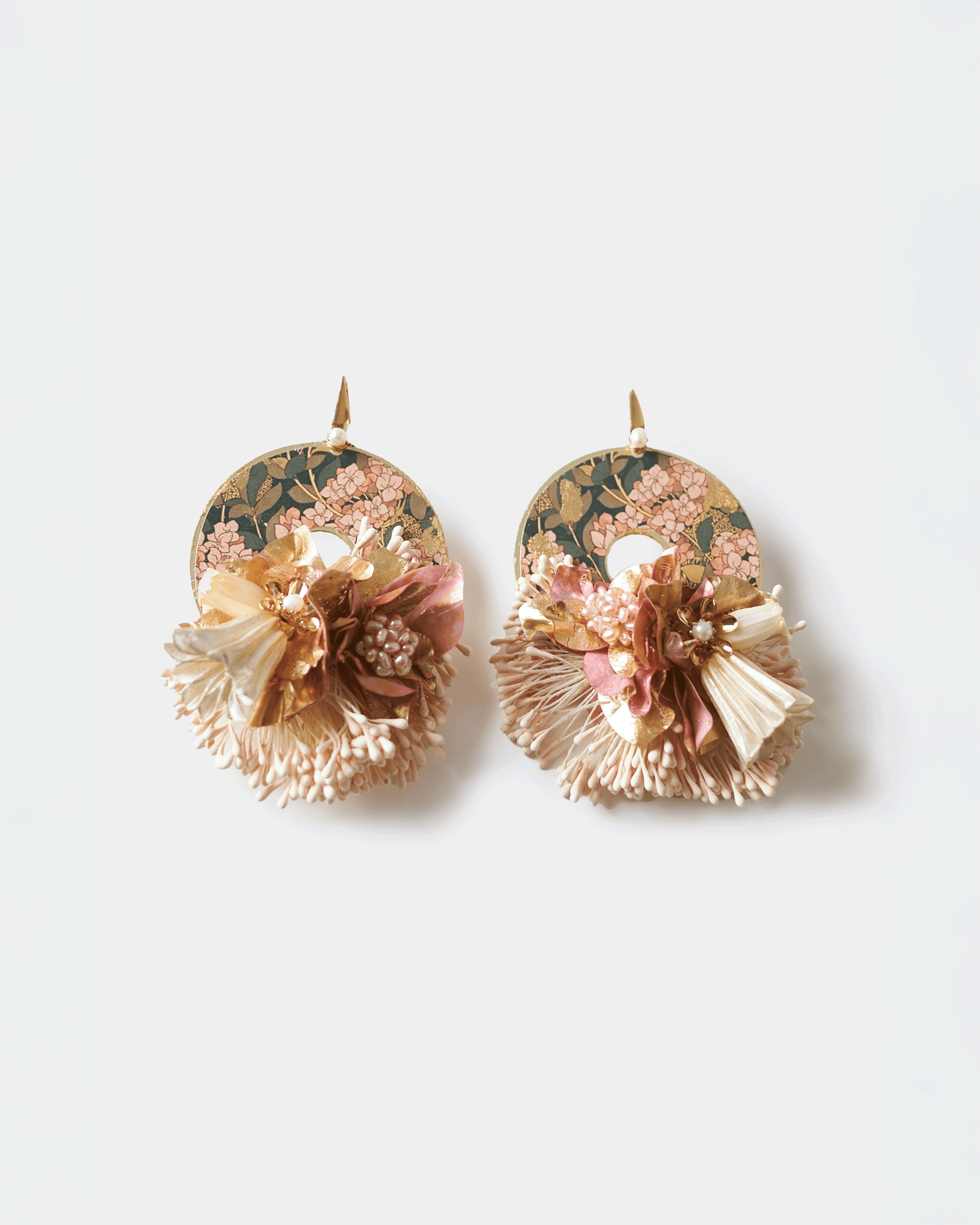 Flowers, Pearls, & Gold Plated Earrings | Ethereal Bloom Nuna - NUNA - QORI