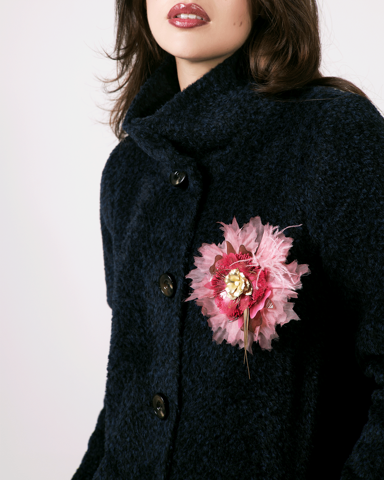 Long Neck Suri Alpaca Coat | Hanan Nuna - NUNA - QORI